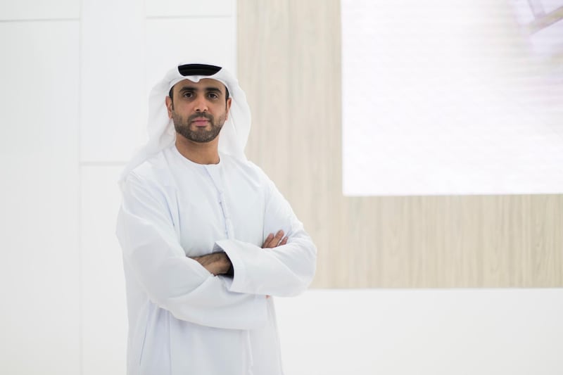 ABU DHABI, UNITED ARAB EMIRATES - April 16 2019.

Ali Eid Al-Mheiri, Executive Director of the Real Estate and Infrastructure, Mubadala, Cityscape Abu Dhabi 2019.

(Photo by Reem Mohammed/The National)

Reporter: Sarmad Khan
Section: NA + BZ