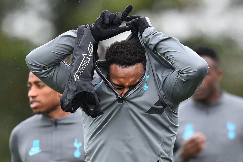 Tottenham Hotspur's English defender Danny Rose attends a team training session at Tottenham Hotspur's Enfield Training Centre, in north London on October 21, 2019, ahead of their UEFA Champions League Group B football match against Red Star Belgrade. / AFP / Glyn KIRK                          
