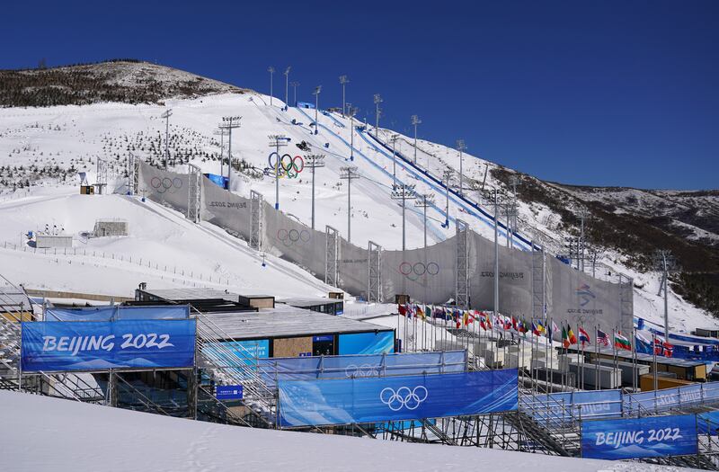 A view of the moguls course at the Genting Snow Park. AP