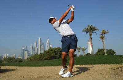 DUBAI, UNITED ARAB EMIRATES - JANUARY 27:  A portrait of Collin Morikawa of the United States ahead of the Omega Dubai Desert Classic at Emirates Golf Club on January 27, 2021 in Dubai, United Arab Emirates. (Photo by Warren Little/Getty Images)