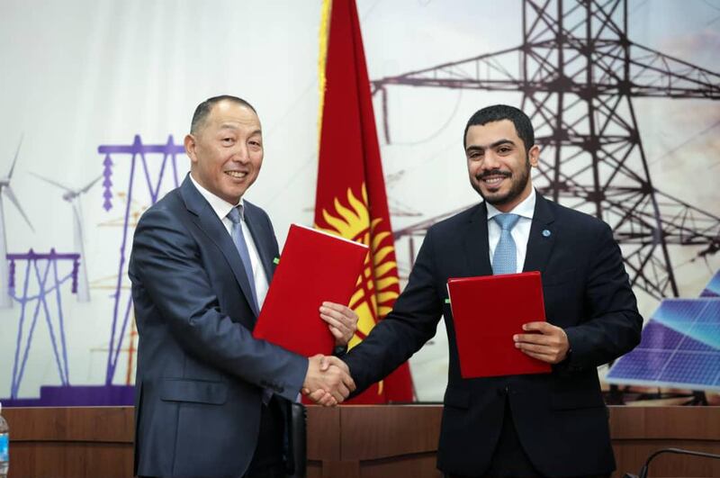 Bekmurzaev Doskul Djumagulovich, Minister of Energy of the Kyrgyz Republic and Abdulla Zayed, head of development and investment for Central Asia and Russia at Masdar, signed an initial pact in the capital Bishkek. Wam