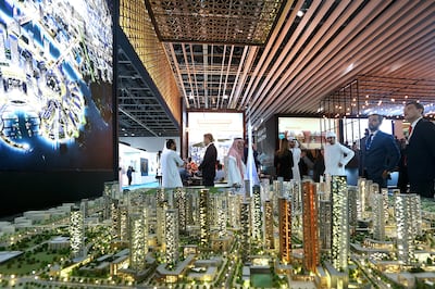 A mock up of the Dubai Creek Harbour development by Emaar. Satish Kumar / The National