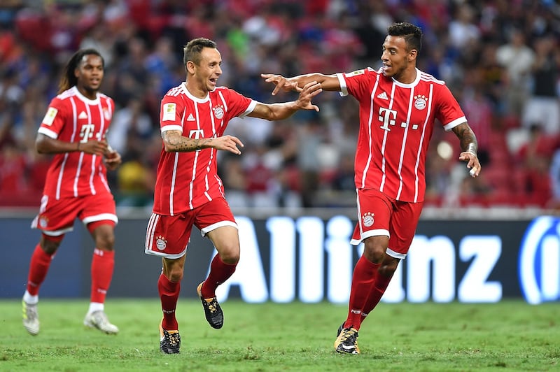 Bayern Munich's Rafinha celebrates a goal.  Thananuwat Srirasant / Getty Images)