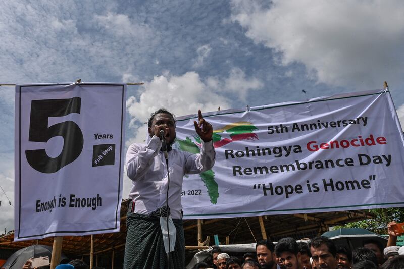 Rohingya refugees hold Genocide Remembrance Day rallies across the huge network of camps in Bangladesh, marking five years since fleeing a brutal military offensive in Myanmar. AFP
