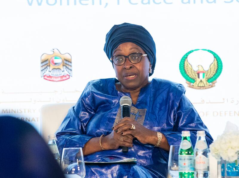 Bineta Diop, special envoy of the chairperson of the African Union Commission on Women, Peace and Security, in Abu Dhabi.