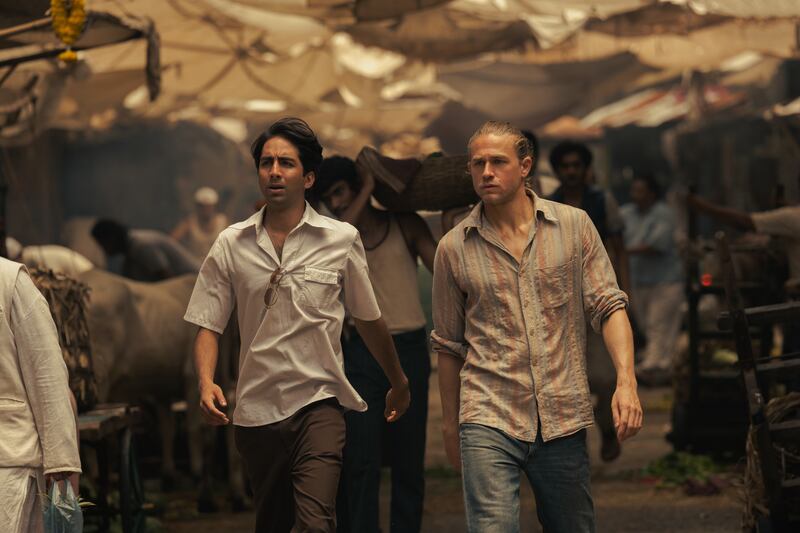 Shubham Saraf and Charlie Hunnam in Shantaram. Photo: Apple TV+