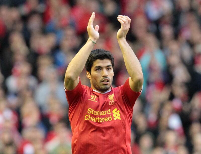 Luis Suarez has 24 goals in 23 Premier League matches for Liverpool this season. Lindsey Parnaby / AFP