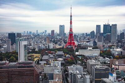 Tokyo city skyline at dusk, Tokyo Japan. Getty Images