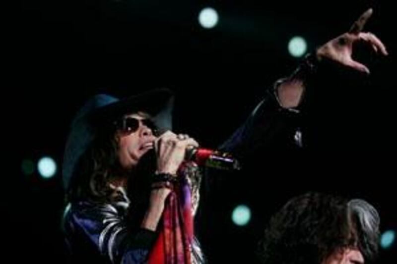 Abu Dhabi - November 1, 2009: Aerosmith performs during the final day of the FORMULA 1™ ETIHAD AIRWAYS ABU DHABI GRAND PRIX on Yas Island .( Philip Cheung / The National )


