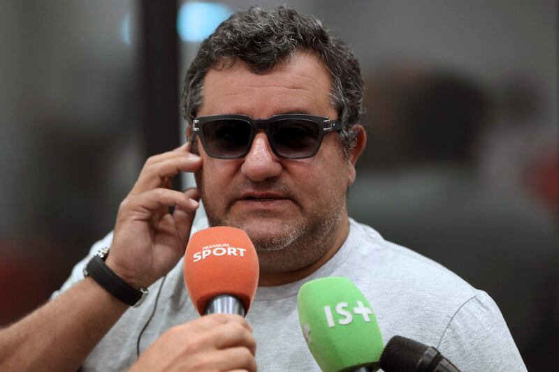 Mino Raiola has again stepped in to the spotlight due to Romelu Lukaku's impending move to Manchester United. Valery Hache / AFP