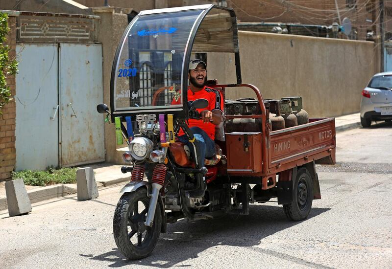 Some residents say they prefer to buy gas from Mr Abbas, rather than dealing with delivery men who play music from loudspeakers. AFP