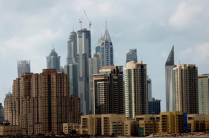 Areas such as Dubailand, Dubai Sports City and Jumeirah Village Circle are becoming more popular among potential tenants and buyers, according to statistics from propertyfinder.ae. Satish Kumar / The National