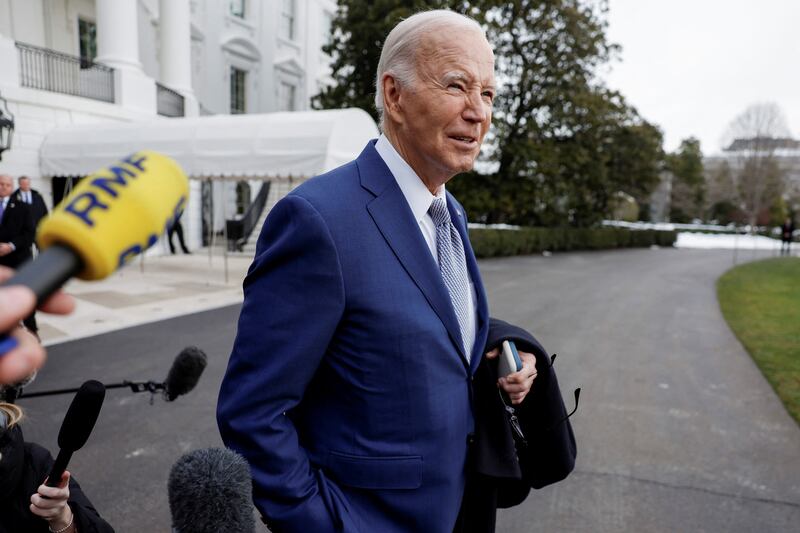 US President Joe Biden speaks on reduced Arab and Muslim support before leaving for North Carolina. Reuters