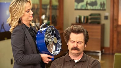 Amy Poehler and Nick Offerman in 'Parks and Recreation'. 