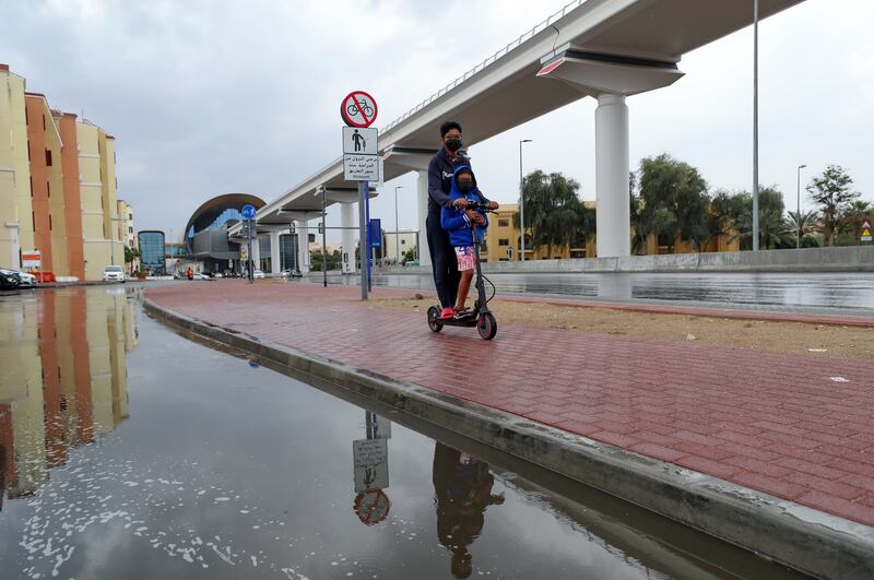 There was isolated flooding in low-lying areas in Dubai, including Discovery Gardens