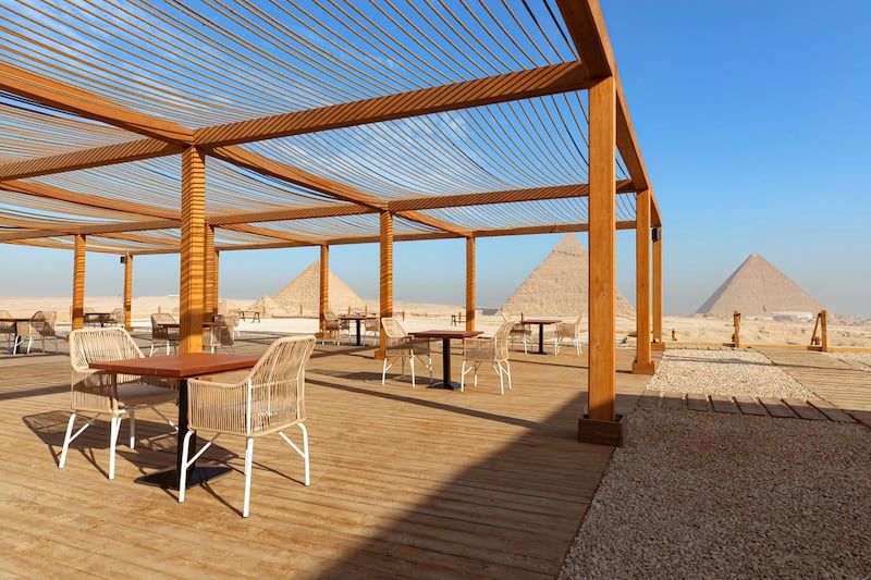 Seating area at 9 Pyramids Lounge. courtesy: Orascom Pyramids Entertainment