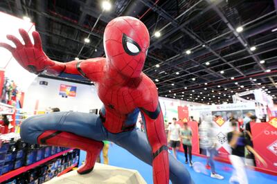 Dubai, United Arab Emirates - April 11, 2019: Visitors at the Middle East Film and Comic Con. Thursday the 11th of April 2019. World Trade Centre, Dubai. Chris Whiteoak / The National