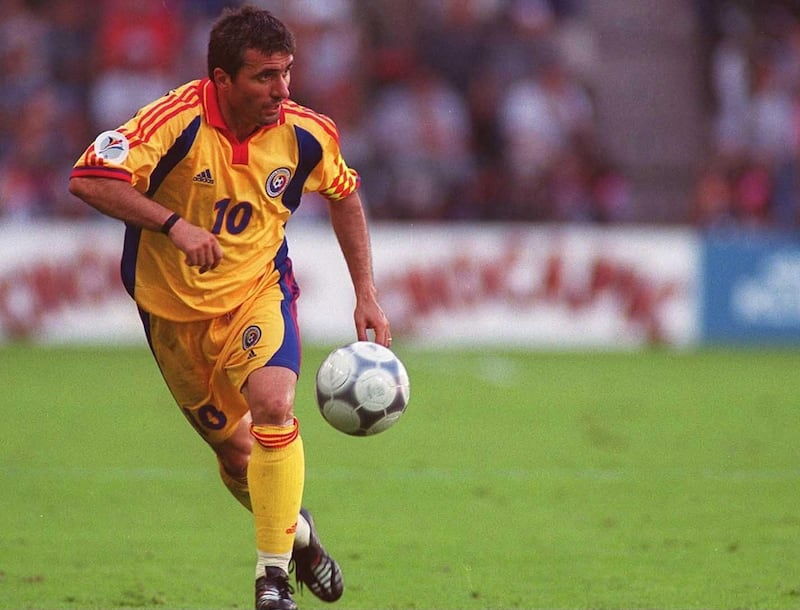 LUETTICH, BELGIUM - JUNE 12:  EM EURO 2000 Luettich; DEUTSCHLAND - RUMAENIEN 1:1 (GER - ROM 1:1); Gheorghe HAGI/ROM  (Photo by Henri Szwarc/Bongarts/Getty Images)