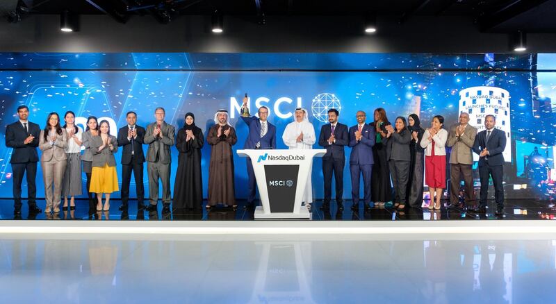 The launch of the futures trading is part of a 2017 license agreement between Nasdaq and MSCI to create futures on regional indexes of the index complier. Courtesy Nasdaq Dubai