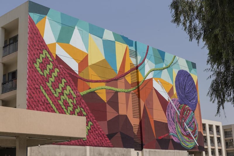 Two UAE-based artists and six international artists were commissioned by developer Al Wasl Properties to paint the murals. Antonie Robertson / The National