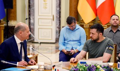 Relations have been cool between the leaders of Germany and Ukraine. AFP 