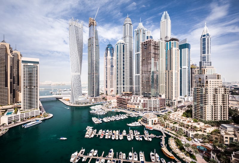Princess Tower stands in Dubai Marnia at 413.4 meters tall. Photo: Unsplash 
