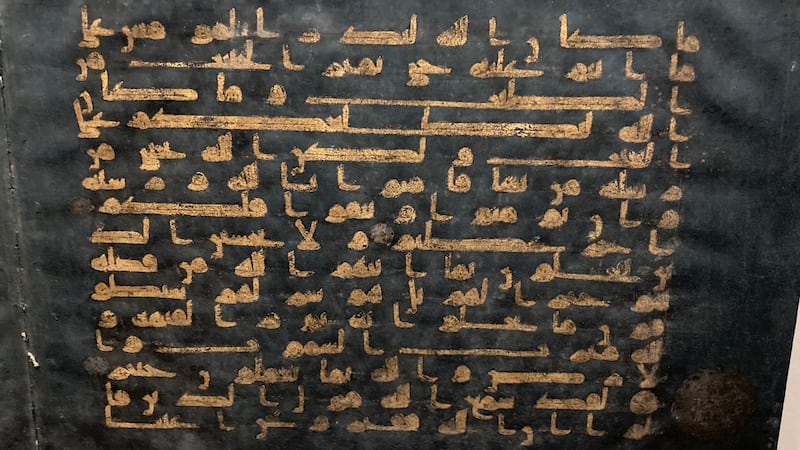 The exhibition contains samples of the famed Blue Quran. Razmig Bedirian / The National