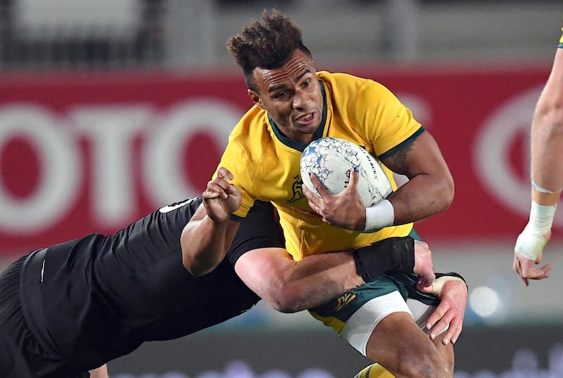 Rugby Union - 2018 Bledisloe Cup Rugby Championship - Australia v New Zealand - Eden Park, Auckland, New Zealand - August 25, 2018 - Australia's Will Genia is tackled by New Zealand's Kieran Read.   REUTERS/Ross Setford
