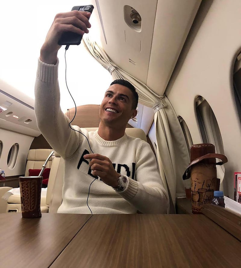 Cristiano Ronaldo always sits in the back row of the team bus, and on a plane, it's the front row. He always steps on to the football field with his right foot first. @cristiano / Twitter