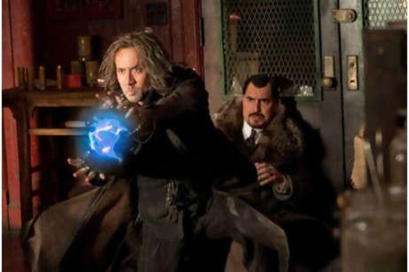 Nicolas Cage and Alfred Molina  in The Sorcerer's Apprentice.