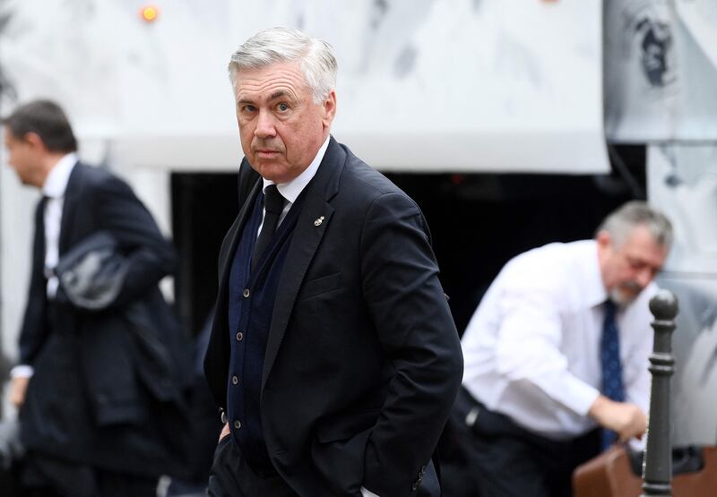 Real Madrid's coach Carlo Ancelotti at the team hotel. AFP