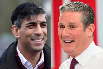 Britain's Prime Minister Rishi Sunak (L) and Keir Starmer. If the polls are right, Labour will bring change – but will also inherit a disconsolate and divided country. AFP