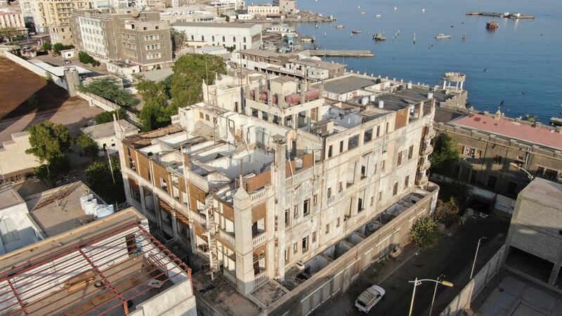 The Crescent Hotel, one of the landmarks of Aden built during British rule. Reuters