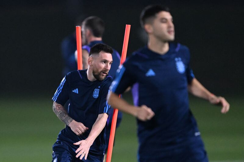 Lionel Messi in training. AFP