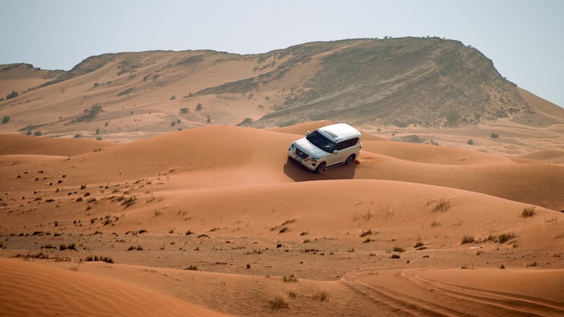 The latest Patrol undergoes a test in the UAE desert.