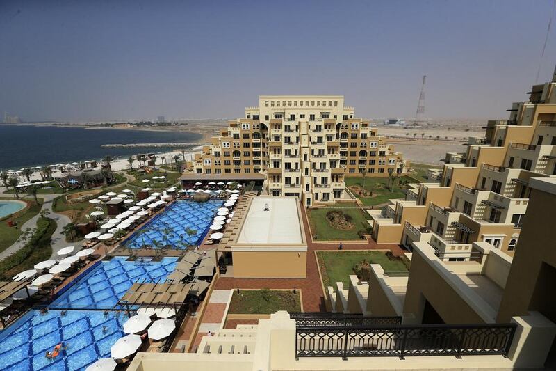 The average length of stay of Russians to Ras Al Khaimah increased to 8.77 nights last year from 5.76 nights in 2014. Above, the Rixos Bab Al Bahr in Ras Al Khaimah. Sarah Dea / The National

