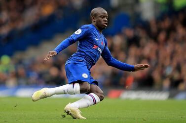 LONDON, ENGLAND - NOVEMBER 09: N'Golo Kante of Chelsea during the Premier League match between Chelsea FC and Crystal Palace at Stamford Bridge on November 9, 2019 in London, United Kingdom. (Photo by Marc Atkins/Getty Images)