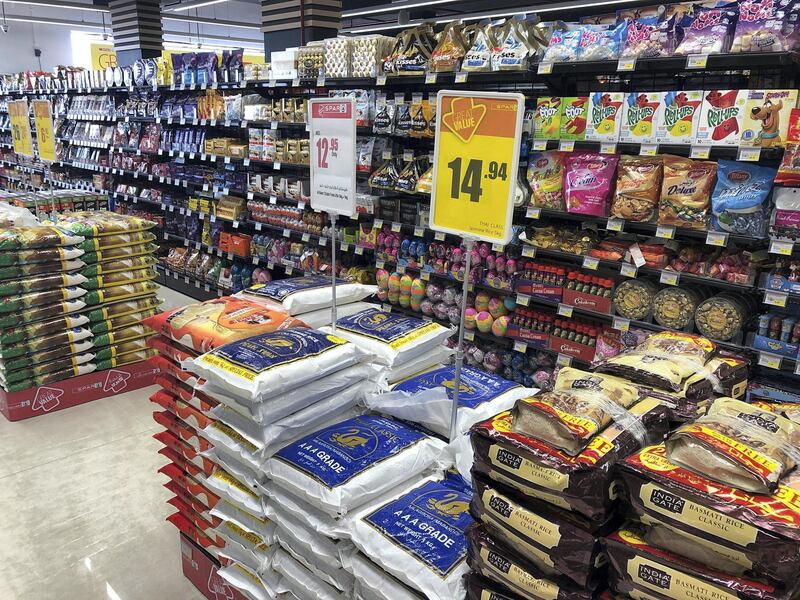 Dubai, United Arab Emirates - January 16, 2019: New Spar supermarket in Dubai. Wednesday, January 16th, 2019 on Hessa Street, Dubai. Chris Whiteoak/The National