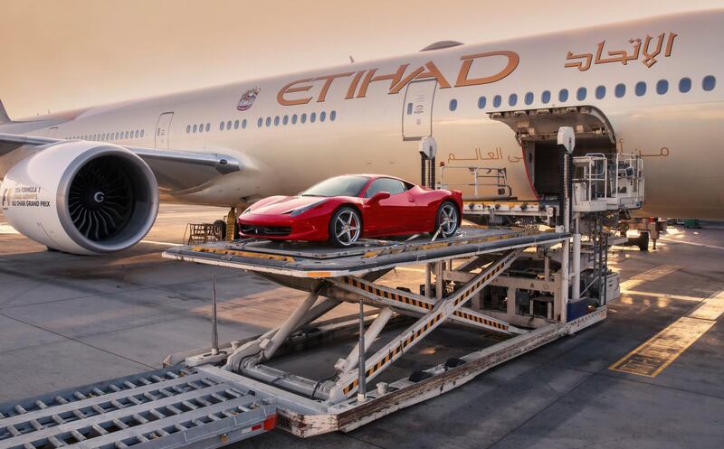 FlightValet will transport luxury cars around the world via Etihad's global network. Etihad
