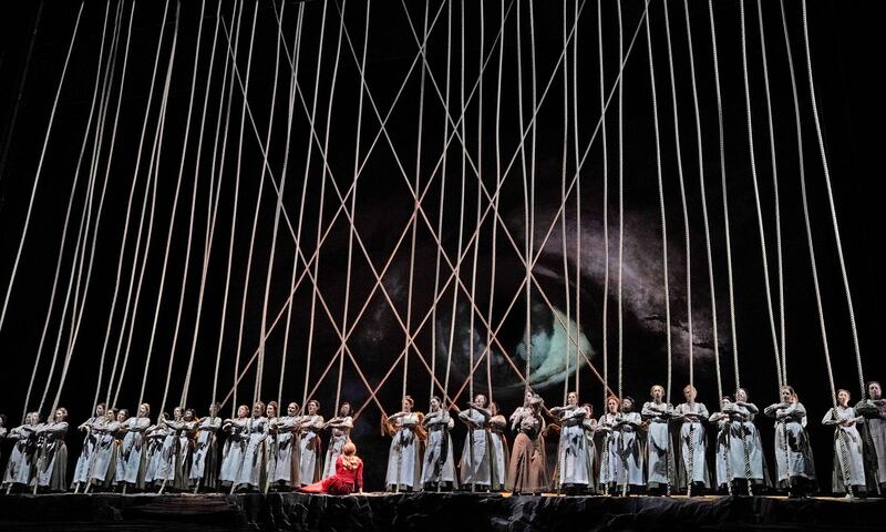 Scenes from Wagner's Flying Dutchman. The production was co-produced by the Abu Dhabi Festival, Metropolitan Opera, Dutch National Opera and Quebec Opera. Photo Ken Howard/Met Opera
