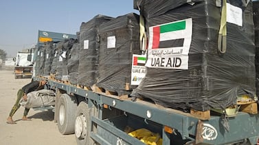 The UAE has delivered more than 31,000 tonnes of aid to the people of Gaza. Photo: Wam