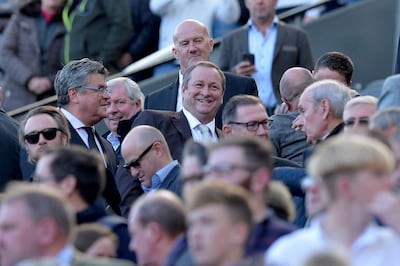 NEWCASTLE UPON TYNE, ENGLAND - SEPTEMBER 29:  Mike Ashley, owner of Newcastle United looks on during the Premier League match between Newcastle United and Leicester City at St. James Park on September 29, 2018 in Newcastle upon Tyne, United Kingdom.  (Photo by Mark Runnacles/Getty Images)