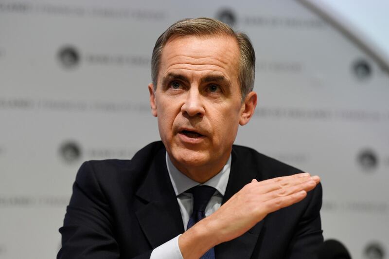 epa07195514 The Bank of England Governor Mark Carney attending a press conference during the unveiling of the Bank of England's Financial Stability Report and scenario analysis of Brexit at the Bank of England in London, Britain, 28 November 2018. British Prime Minister Theresa May is seeking Parliamentary approval of a draft Withdrawal Agreement taking the United Kingdom out of the European Union.  EPA/WILL OLIVER