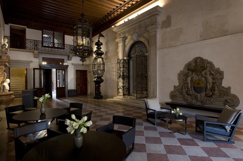 The Reception Hall at Aman Canal Grande Venice. Courtesy of Amanresorts