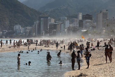 Beachgoers in Rio de Janeiro, Brazil, will now need to book a spot on the sand via an app. Reuters