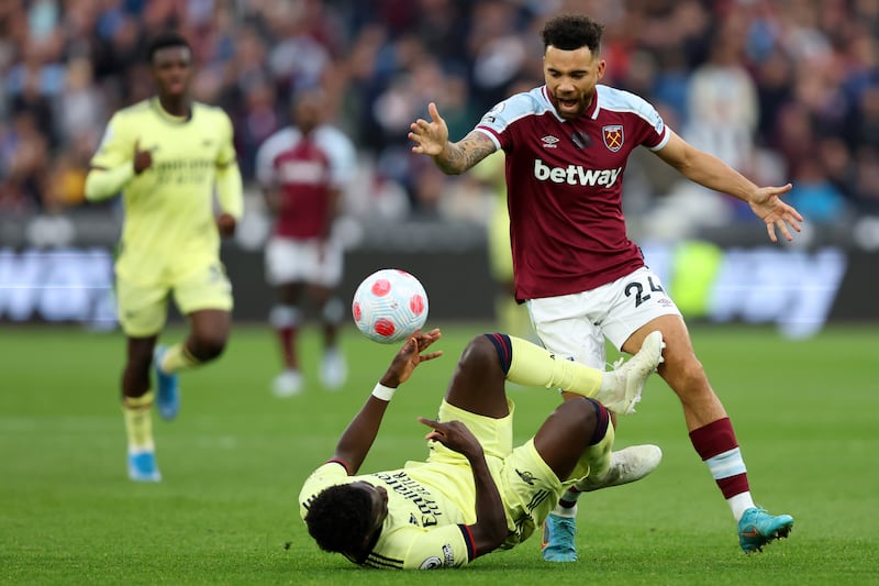 Ryan Fredericks – 5 Stationed at left-back, Fredericks was a victim of Saka’s pace. He was also seemingly unaware of Gabriel at the back post for Arsenal’s second goal. 

Getty 