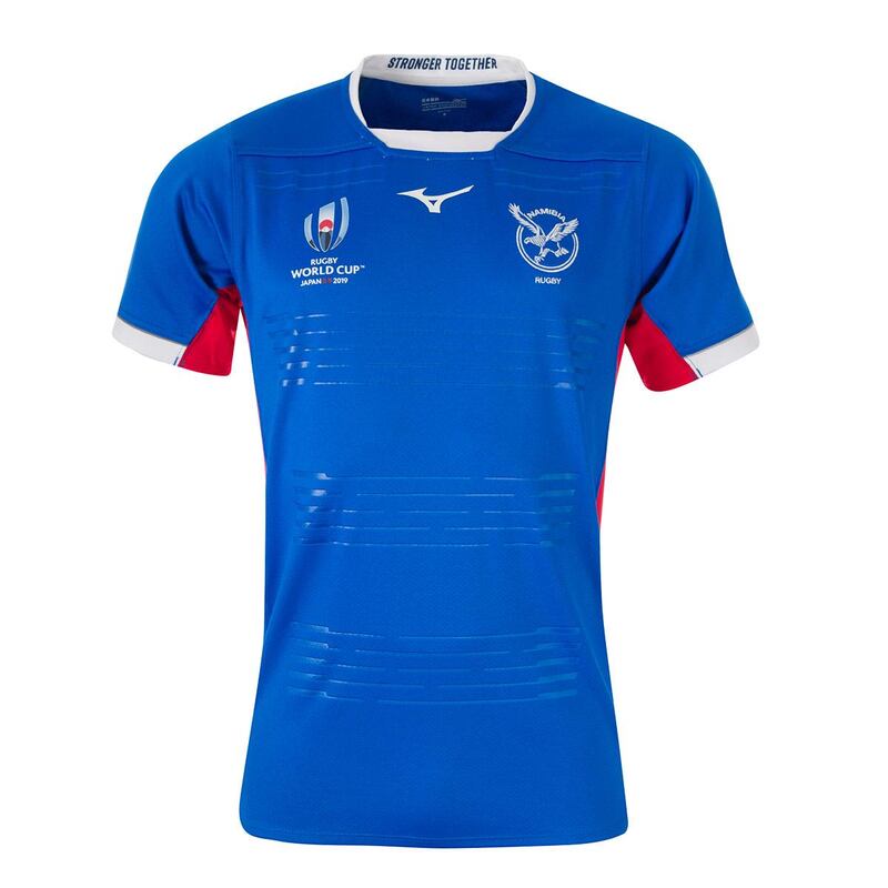 18: Namibia – Again Mizuno has focused on decking out the World Cup minnows with serviceable shirts rather than spectacular. Which is a shame because the Africans have been far more daring in previous editions. Image via rugbyworldcup.com