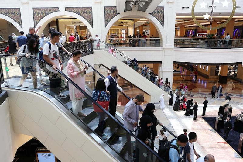Mall of the Emirates is Dubai’s second-largest shopping centre. Pawan Singh / The National