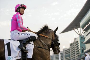 Richard Mullen, pictured with Beachcomber Bay, is six wins behind UAE jockey's title rival Tadhg O’Shea. Erika Rasmussen for The National