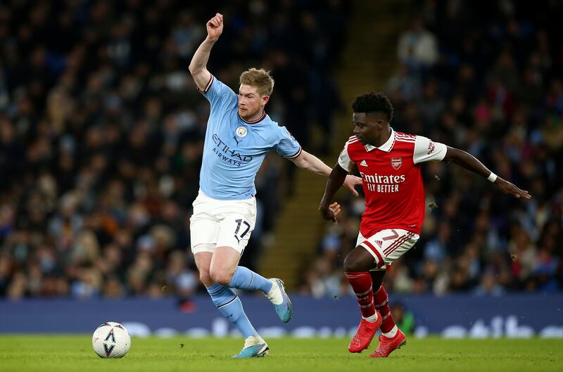 Kevin De Bruyne - 5. A rare off night for the Belgian. Arsenal managed to shackle De Bruyne for the vast majority of the game and stopped his supply line to Erling Haaland. The only highlight came from a first half curler that whizzed past Matt Turner’s goal. EPA
